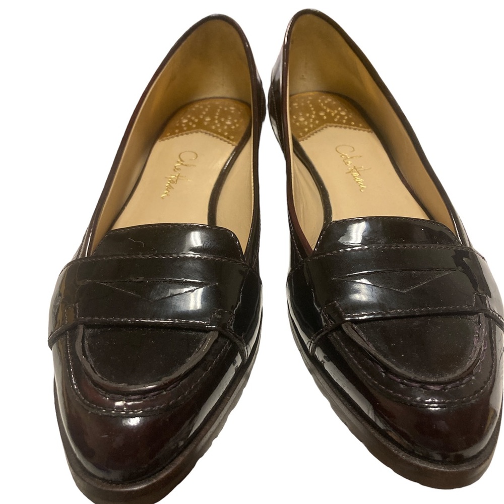 Pattenleather, dark burgundy, brown loafers, mint condition!